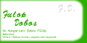 fulop dobos business card