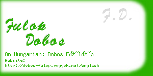 fulop dobos business card